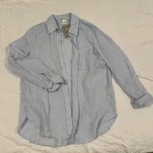 H&M linen boyfriend top